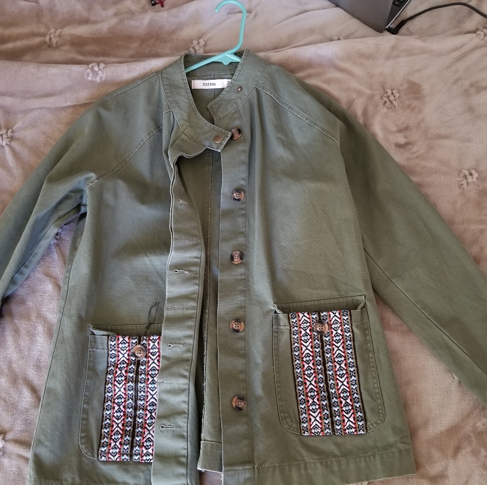 Army green Parka Jacket